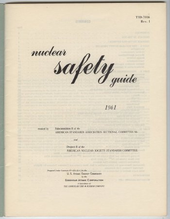 Title Page of Nuclear Safety Guide 1961
