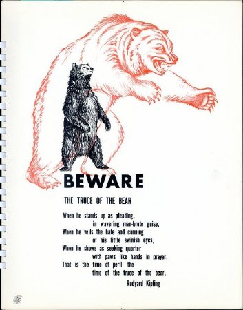 Security Posters: BEWARE The Truce of the Bear Rudyard Kipling
