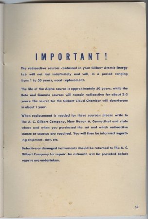 Atomic Energy Manual notice inside the back cover, p.59